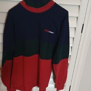 Classic Crewneck Sweater in Red and Green